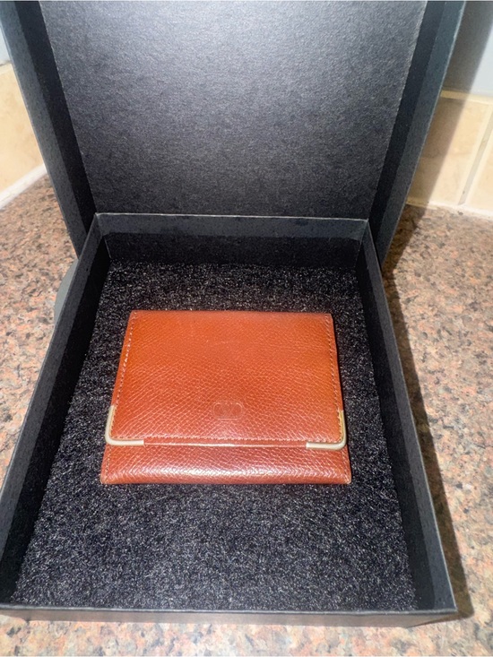 Valentino Garavani Other - Valentino Garavani Brown Leather wallet with Gold plated Corners